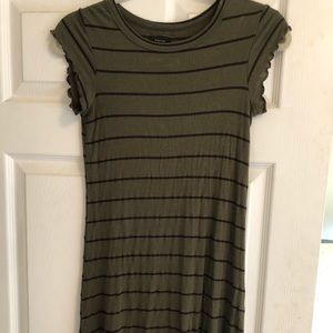 Lettuce hem tee shirt dress